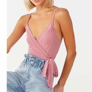 Striped Velvet Bodysuit